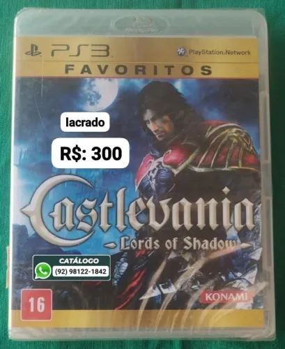 Castlevania Lords Of Shadow FAVORITOS LACRADO = R$: 300