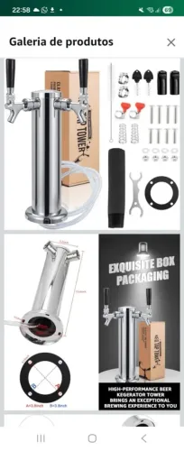 Torre de chopp 2 torneira kegerator