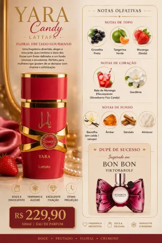 Perfume árabe Yara candy 100 ml original