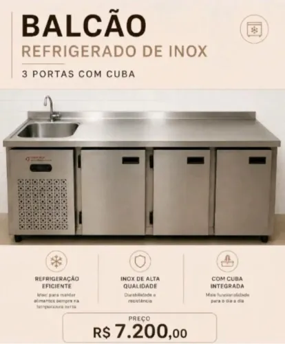 Balcão refrigerado