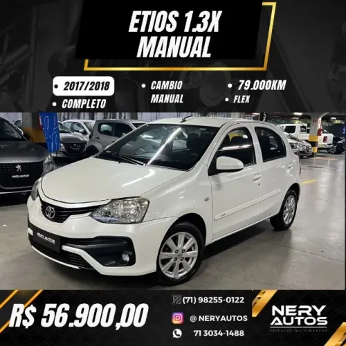 Toyota Etios X 1.3 Flex 16V 5P Mec. 2018