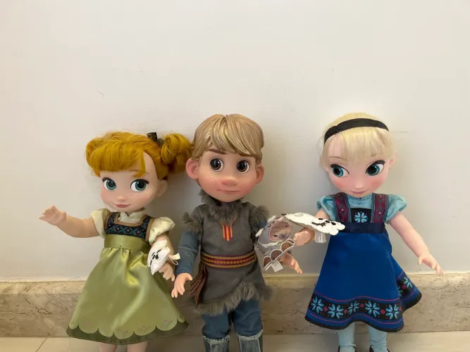 Kit Frozen Disney Store Original: Elsa, Anna e Kristoff (Trio Completo) 