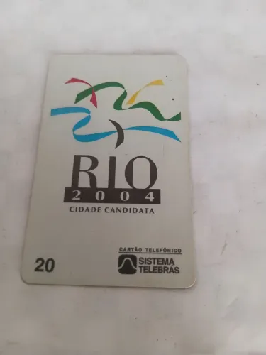 Cartão telefônico Rio 2004 cidade candidata