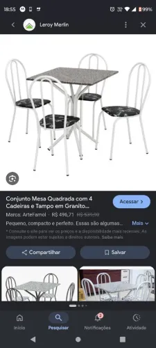 Mesa de pedra 70x70