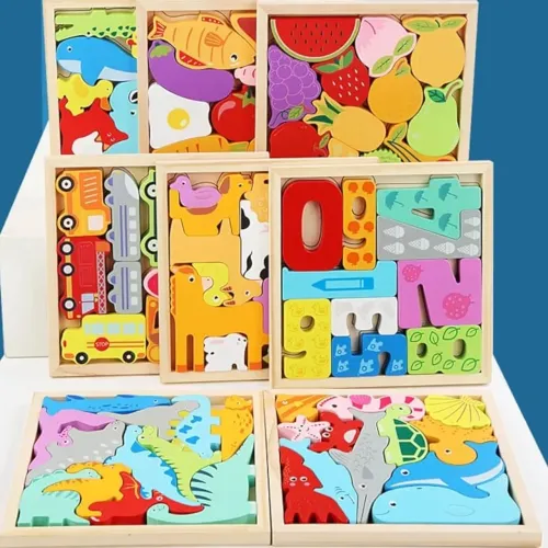 Brinquedo Educativo Sensorial Colecione Encaixe MDF 16,5 cm 2