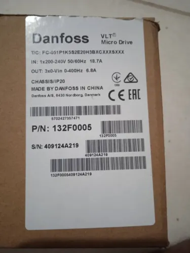 Inversor De Frequência Danfoss Fc-51 P1k5 2hp 220v 