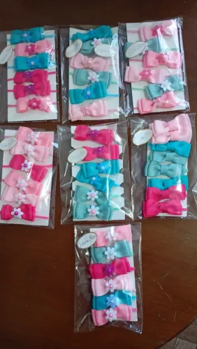 kit 6 lacinho mini gravatinha colorido