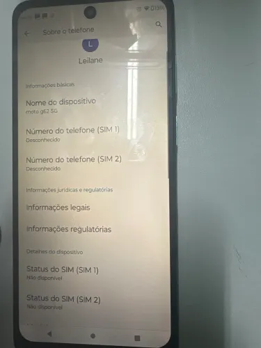 MotoG62 com digital e desbloqueio facial