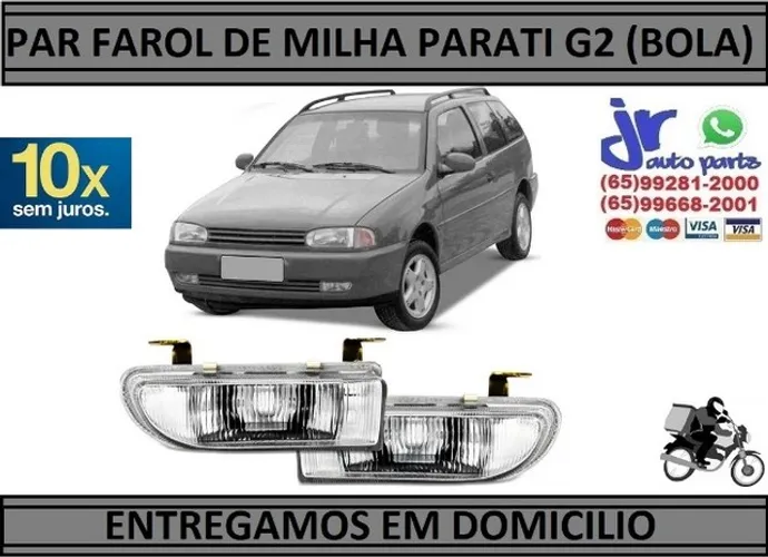 Par farol de milha Parati G2 Bola Auxiliar Neblina 