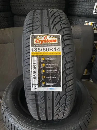 Pneu 185/60/14 Crystone remolde (montagem grátis)