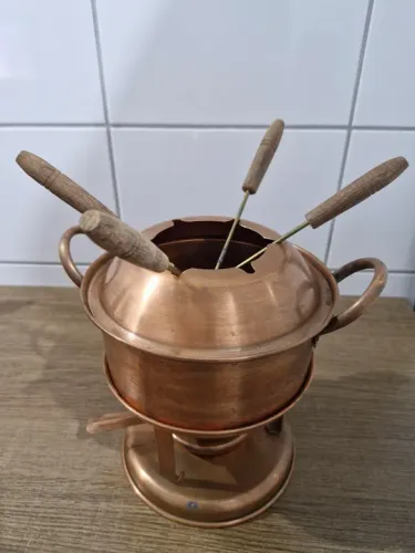 Aparelho fondue todo em cobre