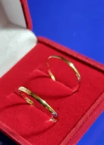 Alianças Boleada Ouro 18 Kilates 1.20 Gramas 1.20 mm Boleada Maciça