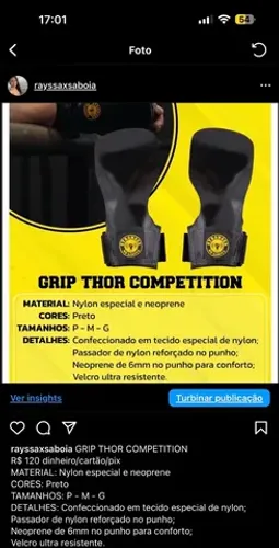GRIP THOR COMPETITION R$ 120