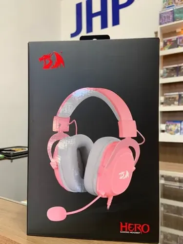 Headset Gamer Redragon Hero Rosa - Parcelamento Sem Juros - Loja Física