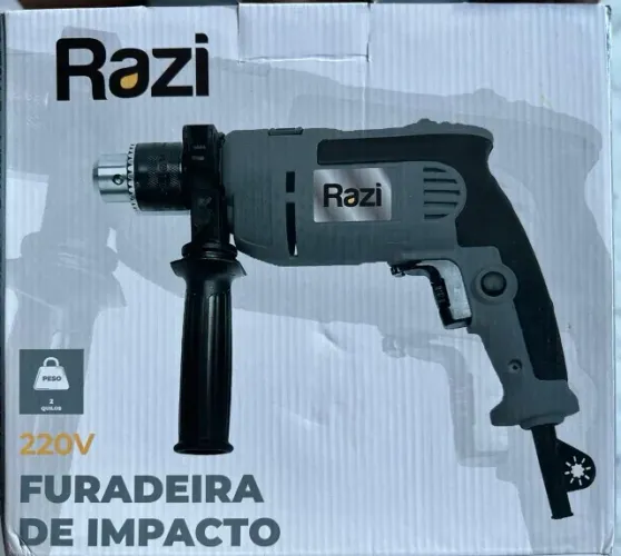 Furadeira De Impacto Razi 1/2 550w 220v Cinza - Rzfi13/m2 frequência 50/60hz