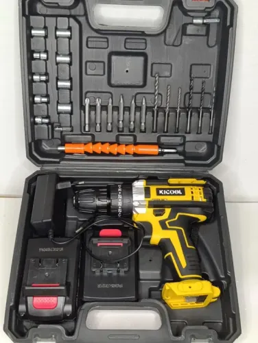 Parafusadeira 21v com impacto 2 baterias e assessorios 