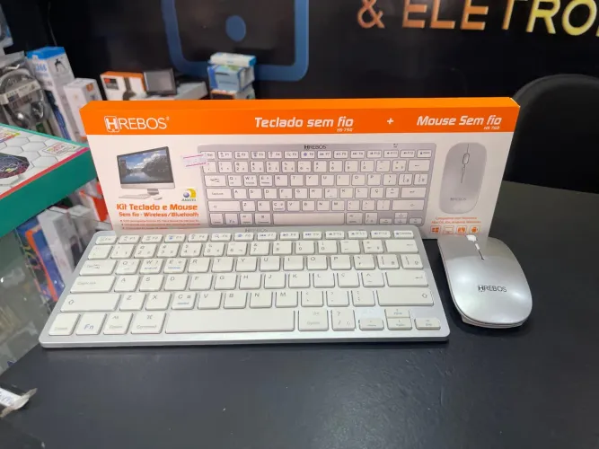 Kit Teclado E Mouse S/fio Wireless P/ Notebook Tablete Hs750