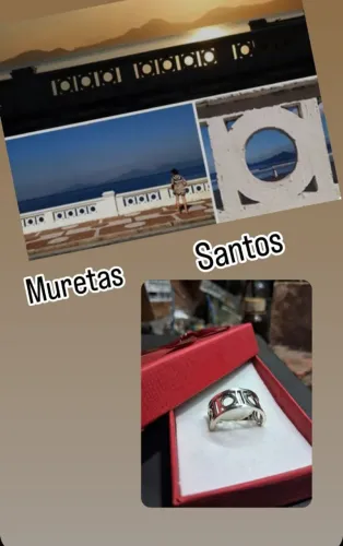Anel de Prata Estiloso - Santos