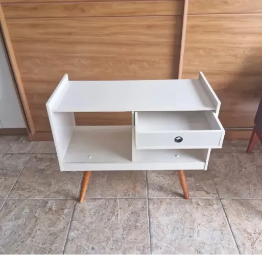 Aparador Novo Com 1 Gaveta Off white 