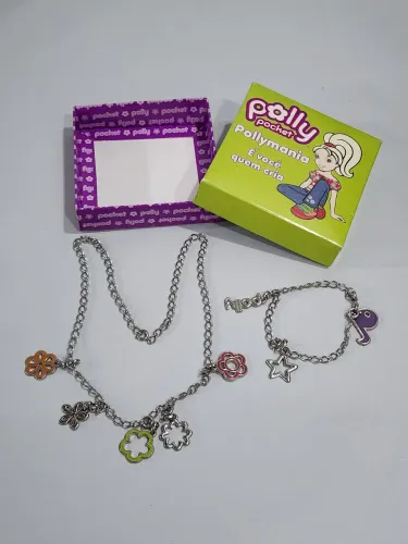 Conjunto Polly Gargantilha e Pulseira com 8 pingentes