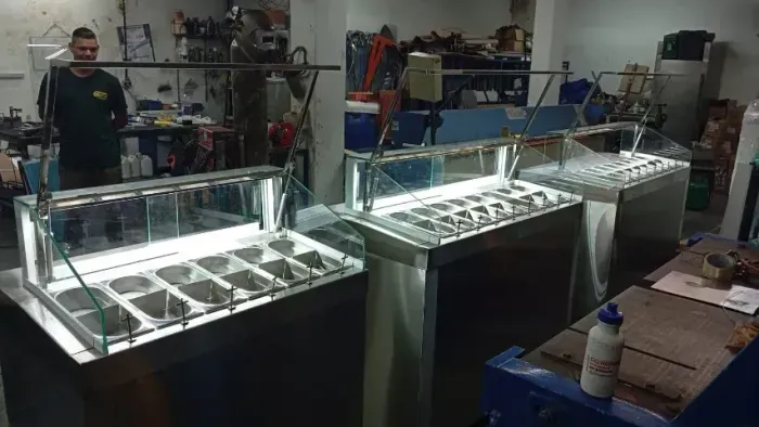 Condimentadora neutra ou refrigerada aço inox 430.