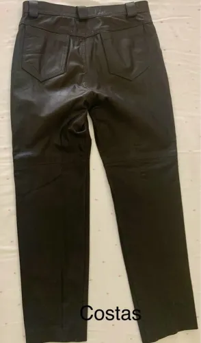 *Calça Masculina de COURO LEGÍTIMO*  ?*Mestres Do Couro* ?Tam 46
