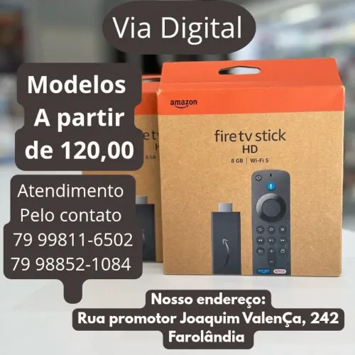 Fire tv stick hd modelos a partir de 120,00 consulte