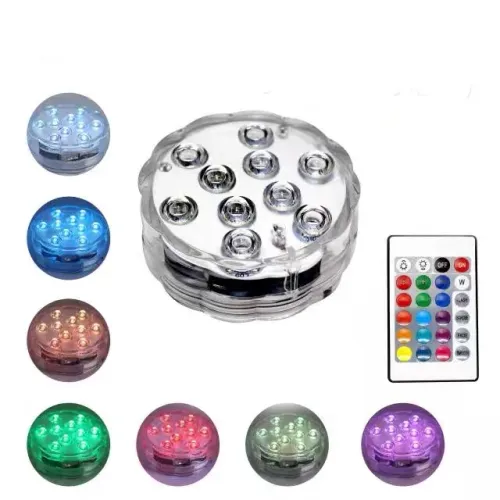 LED Impermeável RGB para Piscina 16 Cores - Novo