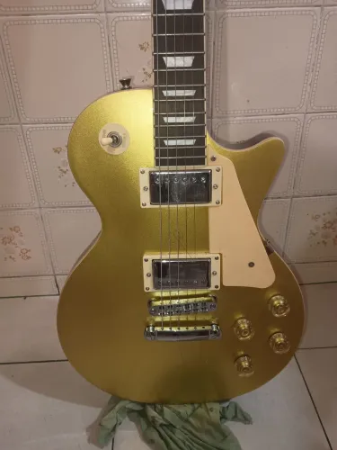 guitarra strimberg lespaul gold top