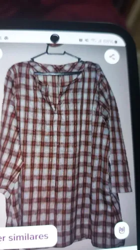 Camisa xadrez feminina manga longa