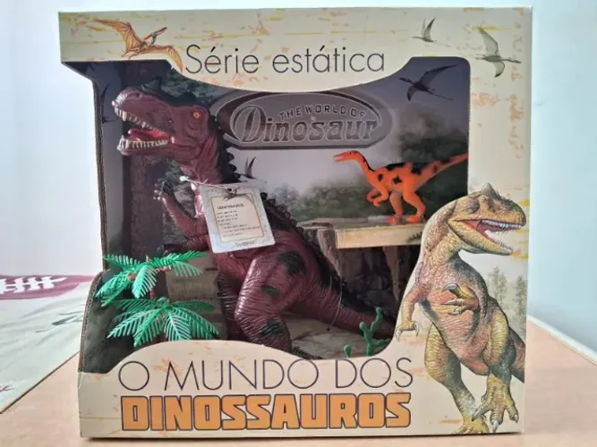 BAIXOU! Dinossauro T-REX Médio 25Cm + 1 Dino pequeno Novos na Caixa! Não Articulado. SÓ 50