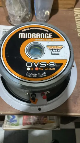 Lote com 03 Alto falantes Midrange Oversound  - 8 polegadas