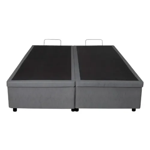 Cama box bau bipartido linho especial casal 138x188 cm