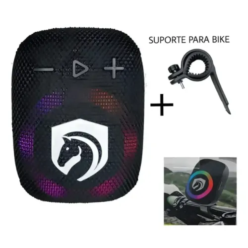 Caixa De Som H'maston Tn17 Para Moto E Bicicleta Cor Preto
