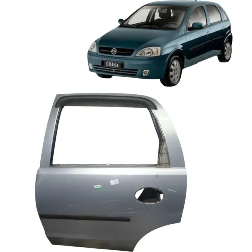 Porta Traseira Esquerda Corsa Hat Montana 03 04 05 06 07 08 Traseira Esquerdo Prata