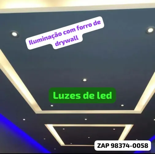 Iluminação com decoração em leds