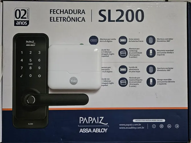 Fechadura Eletrônica SL200 Papaiz e Hub Automação