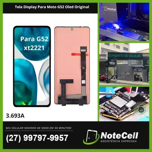 Tela Display Para Moto G52 Oled Original - Instalação Expressa Em 30 Minutos!