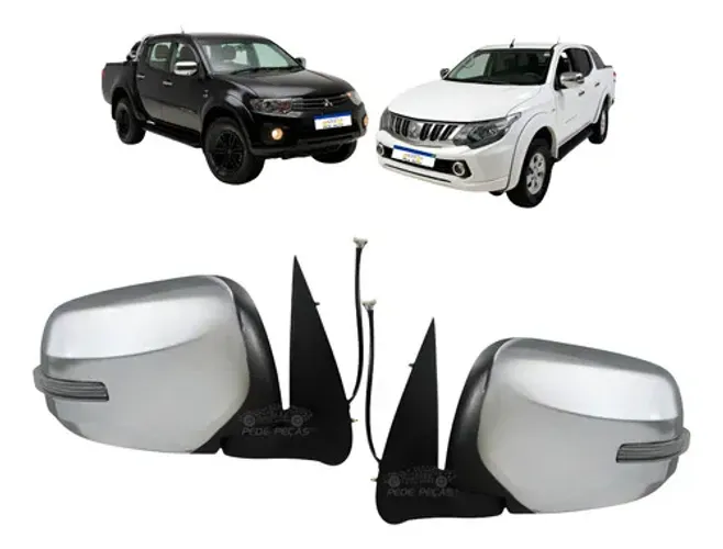 Par Retrovisor Elétrico Triton 2017 A 2020 Retrátil  C/pisca