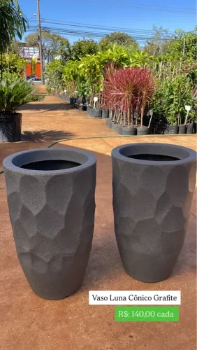 Vasos Luna Cônico Grafite 