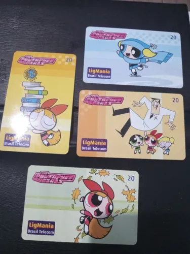 Cartões telefônicos Powerpuff Girls - Coleção Completa