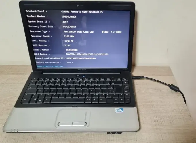 notebook hp compaq cq40