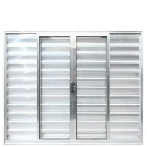 VENEZIANA 6 FOLHAS SEM GRADE LINHA NORMATIZADA ALUMINIO BRILHANTE