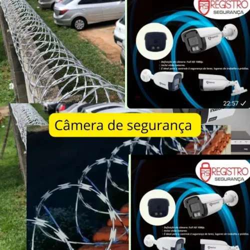 Cerca elétrica, câmera de segurança, alarme, interfone 
