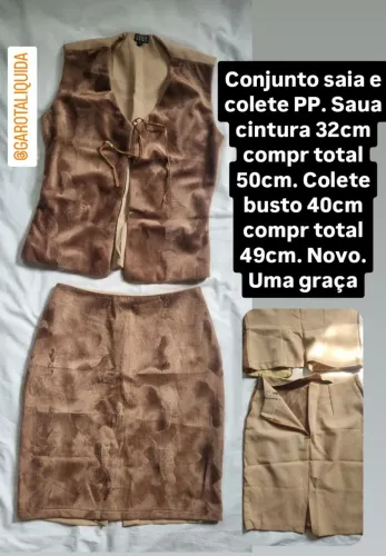 Conjunto saia e colete PP