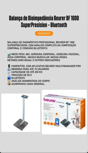 Bioimpedância Beurer - ótimos resultados