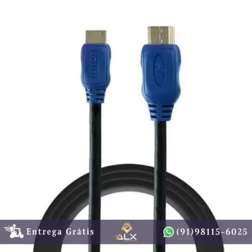Cabo Mini Hdmi x Hdmi 2.0 4k 19 Pinos 2m Pix *ENTREGA GRÁTIS*