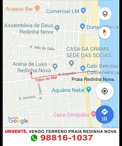 Vendo Terreno Praia Redinha Nova