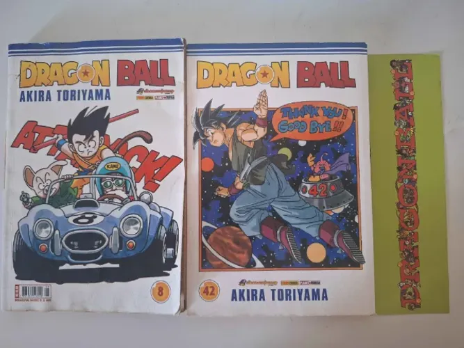 Pacote Marcador de Página Dragon Ball + Mangá Dragon Ball Volume 8 + Volume 42