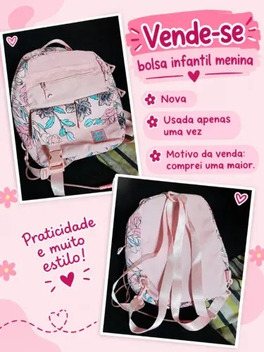 Vende-se bolsa infantil-menina